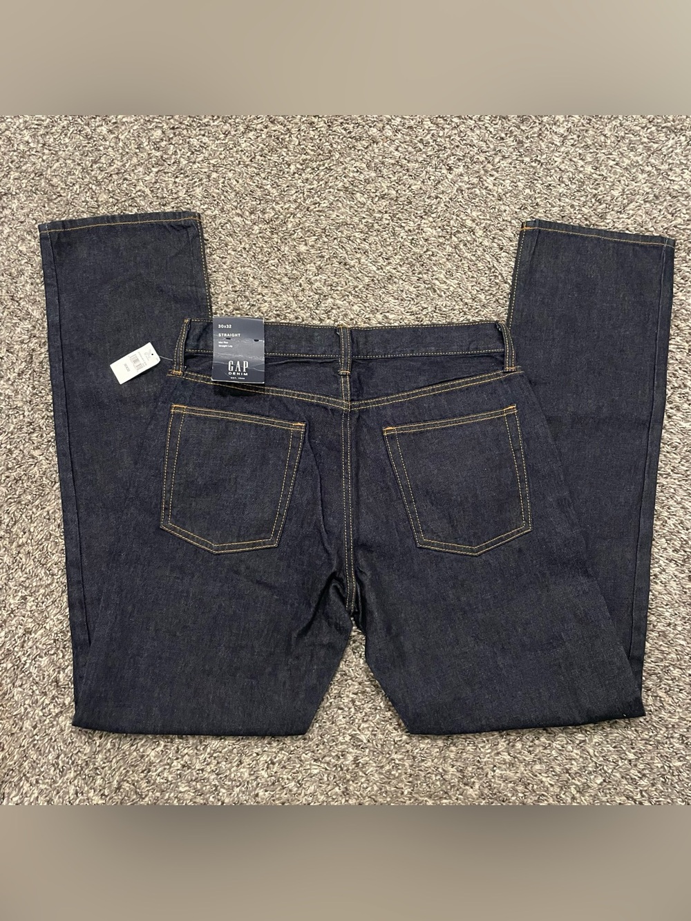 NWT Gap Jeans Mens 30x32 Straight Leg Dark Wash Denim Classic 5 Pocket NEW